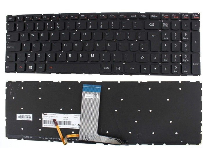 LAPTOP KEYBOARD FOR LENOVO IDEAPAD 500 15ISK (WITH BACKLIGHT)